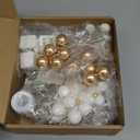 44 PCS Green Bear Cake Toppers - Mini 3D Bear BABY Letters Milk Bottle Green Gold Foam Balls Cake Toppers for Boy Girl Birthday Party Baby Shower Cake Decorations