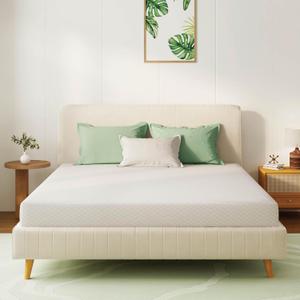 Full Size Mattress 5 Inch Green Tea Memory Foam Mattress for Cool Sleep & Pressure Relief, Fiberglass Free, Bed in a Box, Removable Washable Cover, CertiPUR-US Certified