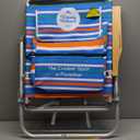 Tommy Bahama 4-Position, Extended 12.8" seat Height Easy in-Easy Out Folding Backpack Beach Chair, Logo Stripe