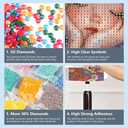 FHBUBPUP Butterfly Diamond Painting Kits for Adults, Flower Diamond Art Kits for Beginners - DIY Full Drill Round Diamond Dot Gem Art, Craft Gift Suitable for Home Wall Decoration 1212Inch