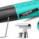 Heat Gun, 380W Fast Heat Mini Hot Air with 2-Temp Settings 480F-850F(249C-455C) Overheat Protection Reflector Nozzle, 4.9Ft Long Cable for Shrink Wrap, Vinyl, Crafts, Epoxy Resin (Blue)