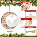 24 Pcs Christmas Nativity Ornaments Jesse Wooden Music Manger Scene Nativity Holy Family Tree Ornaments Religious Catholic Gifts The Birth of Jesus Story Decor for Christmas Tree Decor