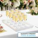 US Acrylic White Plastic Serving Trays (Set of 4) 15 x 10 | Large Unbreakable Reusable Rectangular Party Platters | Serve Appetizers, Fruit, Veggies, & Desserts | BPA-Free & Made in USA