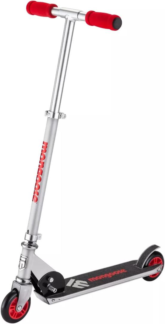 Mongoose Force 1.0 Scooter - Gray/Red Silver/Red