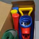 Liberry Toddler Golf Set with Putting Mat for 2 3 4 Years Old Boys Girls, Upgraded Kids Golf Cart with Unique Shoulder Strap Design, Indoor and Outdoor Golf Toys Gifts