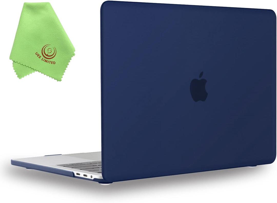 UESWILL Compatible with MacBook Pro 13 inch M2 M1 2016-2024, Model A2338 A2289 A2251 A2159 A1989 A1706 A1708 Touch Bar USB-C, Matte Hard Shell Case Cover, Navy Blue
