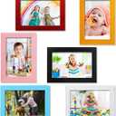 Namalu 4 x 6 Picture Frames Set of 6, Colorful Rustic Retro Photo Frame Bulk with Hd Acrylic Wood Photo Frames, Wall Mount and Tabletop Display Family Friends Wedding Gift