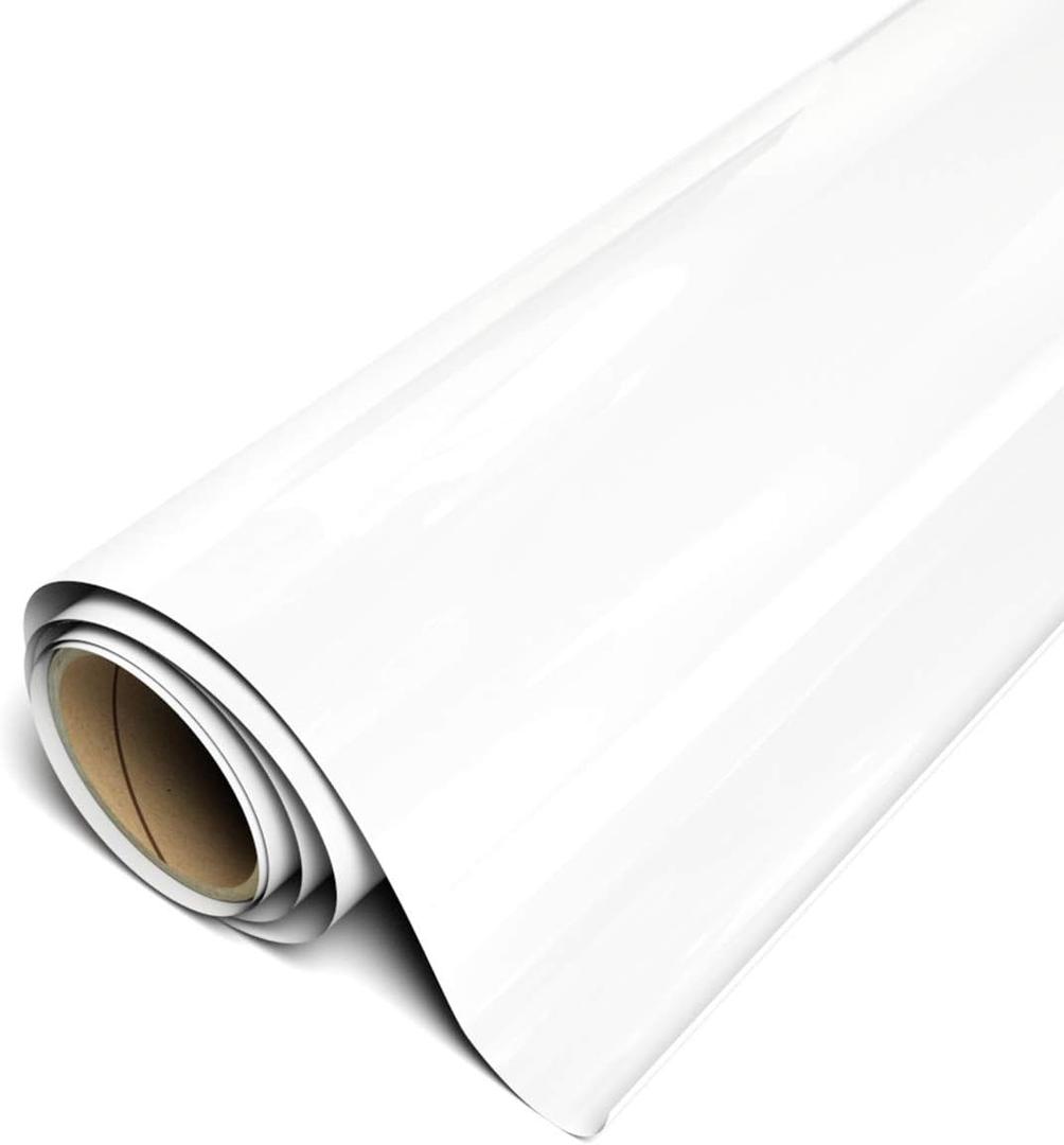 Siser EasyWeed Heat Transfer Vinyl 11.8" x 15ft Roll (White) - Compatible with Siser, Cricut, Silhouette and Other Craft/Professional Cutters - CPSIA Certified