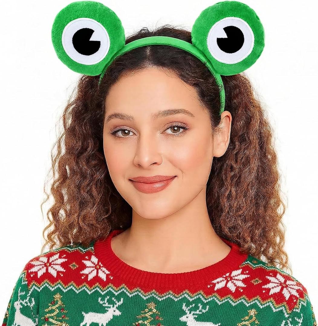 LovesTown Animal Ears Headband Plush Hairband, Animal Headband Costume Accessories for Halloween Christmas Cosplay Party