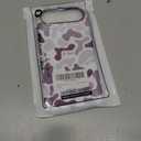 Compatible with iPhone 17 Air Case Cute Leopard Print Camo Pattern Design for Girls Women,Soft TPU and Hard PC Protective Case Designed for iPhone 17 Air-Purple camo