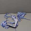 BYFINECANY Women's Floral Printed Bathing Suit Halter Paisley Summer Swimsuit Bikinis Set Blue XS