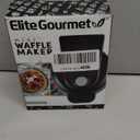 Elite Gourmet EWM013B Electric Nonstick Mini Waffle Maker with 5-inch cooking surface, Belgian Waffles, Compact Design, Hash Browns, Keto, Snacks, Sandwich, Eggs, Easy to Clean, Black