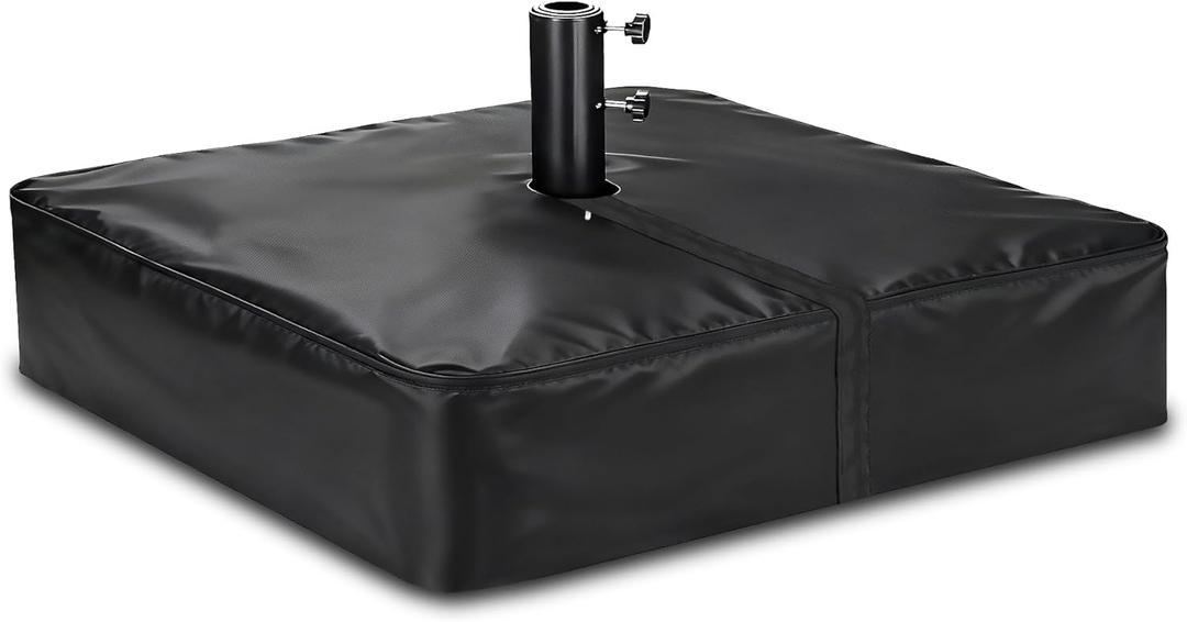 Rileytee Patio Umbrella Base Cover, Outdoor Heavy Duty 600D Waterproof Anti-UV Square Umbrella Stand Base Covers (25"L x 25"W x7"H-Black)