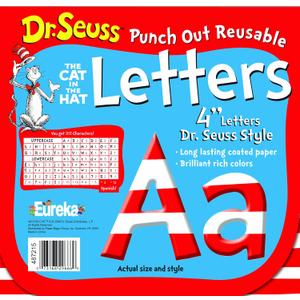 Eureka Back to School Dr. Seuss ABC Letter Cutouts, 200pc, 4'' x 4'' inches (487215)