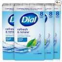 Dial Antibacterial Bar Soap, Spring Water, 32 Bars, 8 Count (Pack of 4)