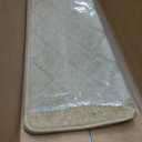 PURE ERA Bullnose Carpet Stair Treads Set Tape Free Non-Slip Indoor Stair Protectors Pet Friendly Rugs 9.5" x 30"(2 Pieces,Khaki Diamond Trellis)