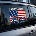 Dazoratix 250 Years America Decals - 250th Anniversary Vintage Retro USA Flag Merchandise Patriotic Independence Day Freedom American Vinyl Stickers for Car Windows Vehicles Tumblers Bumpers Decor