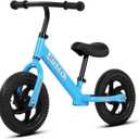 Birtech Balance Bike for 2-5 Year Old, 12 Inch Toddler Bike No Pedal Training Bicycle with Adjustable Seat Height, Airless Tire (Light Blue)