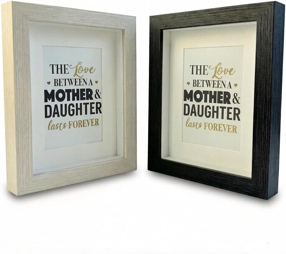 2 Pack 6x8 Wood Picture Frame Deep Molding Photo Frames Natural Woodgrain for Tabletop and Wall Mount Vertical & Horizontal (Oak+Carbonized Black)