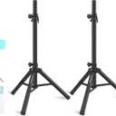 Pair of Tripod Speaker Stands Adjustable Height from 33.5" to 53.5" Slim Mini Speaker Stand PA DJ Short Tripod Speaker Stand