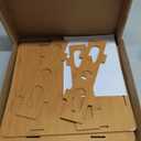 Interactive Wooden Cat Puzzle Toy Box Indoor Hunting Play Toy to Stimulate Your Cats Energy and Instincts (Burlywood)