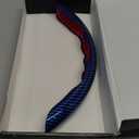 Carbon Fiber Steering Wheel Cover 3pcs Set Car Steering Wheel Accessories 14.5-15 inch Universal (Black Red Blue)