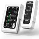 ZKH RJ45 Network Cable Tester, LAN & TEL Continuity Tester, Ethernet Cable Tester for RJ45, RJ11, RJ12, CAT5, CAT6, POE Test UTP/STP Shielded Ethernet Wires Test Tool