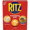 RITZ Crackers Entertaining Variety Pack with Original, Everything, and Garlic Butter Crackers, Snacks for Kids and Adults, Party Snacks, 10.3 oz, Expiry: 05/29/26