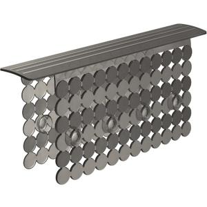 Bligli Plastic Sink Saddle, Sink Divider Mat with Strong Suction Cups, Kitchen Divided Sink Protector Mat for Glassware Dishes, Easy to Clean and No Smell, 9.5" x 12", Translucent Grey