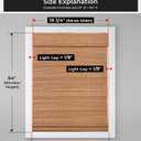 UNISHADES Cordless Bamboo Roman Shades for Windows, 100% Blackout Backing Fabric for Light Blocking, 43" W 64" H - Papara Carbon