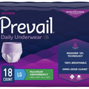 Prevail Daily Underwear Disposable Female Pull On Large, PWC-513, 3, 18 Ct Maximum Absorbency Adult Diapers, Bladder Leak & Postpartum Protection, Up to 8 Hrs of Breathable Odor Control & Discreet Fit