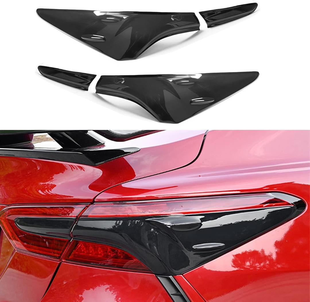 Tail Light Lamp Cover Guard Trim 4Pcs Tail Light Frame Bezels Decoration Compatible with Toyota Camry 2022 2021 2020 2019 2018 Accessories