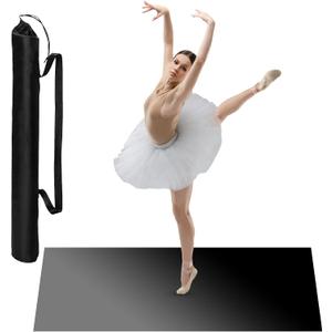 Portable Dance Floor Smooth Ballet Floor Vinyl Dance Mat for Home Stage Studios Kids Adults Practice Improve, 6.6 x 3.9 Ft