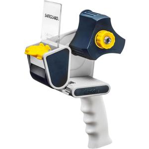 Excell Safeguard Packing Tape Dispenser with 1 Roll Transparent Tape, 2 Inch Wide Tape with Pushflap Technology for Effortless Packaging, Box & Carton Sealing