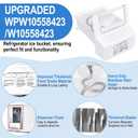 Upgraded WPW10558423 Refrigerator Ice Bucket Compatible with Whirlpool Ice Maker Replacement W10558423 Whirlpool Ice Bucket Ice Bin WRS325FDAM04, WRS315SDHM08, WRS325SDHZ, WRS315SDHZ Ice Maker Tray