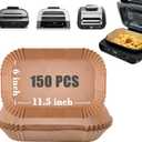 GOAUS Parchment Paper Liners 150 Pcs for Ninja Foodi Smart XL, Air Fryer Liners Disposable Rectangle Accessories Fit Ninja Grill FG551/DG551/IG651