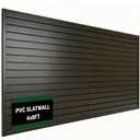 Slat Wall Paneling 4x8 ft Garage Organizer Storage Systems, Heavy Duty PVC Slatwall Panels for Garage Organizer Product, PVC Wall Mounted Tool Storage Slate Board for Home and Workshop (Black)