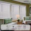 Lotus & Windoware Cordless, 2 Inch Faux Wood Blind, 39" Wide x 60" Long, Window Blinds, Blinds & Shades, Blinds for Indoor Windows, Smooth, Bright White - 39" x 60",Bright White
