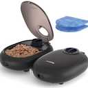 WOPET Automatic Cat Feeder, 48-Hour Timed Pet Food Dispenser with Ice Pack for Freshness, Yogurt & Canned Meals – Perfect for Cats, Kittens & Small Dogs 