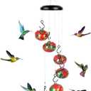 Headak Life Charming Wind Chimes Hummingbird feeders for Outdoors Hanging ant and bee Proof,Never Leak,Perfect Garden Decor for Outside