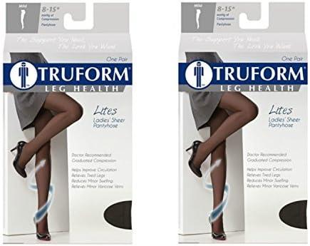 Truform Compression 8-15 mmHg Sheer Pantyhose Taupe, Queen