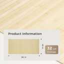 Natural Bamboo Wall Panel, 96’’x48’’, Raw, 48''x96''