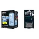 Braun Series 7 70S Electric Shaver Head Replacement Cassette & Braun Clean Renew Refill Cartridges CCR, Blue, 1 Count