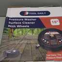 Tool Daily 15 Inch Pressure Washer Surface Cleaner with 3 Wheels, 2 Extension Wands, Surface Cleaner for Pressure Washer Attachment for Concrete, Driveway, Sidewalk, Patio, 3600 PSI