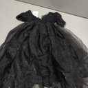 Flower Girl Lace Back V-Neck Dress Full-Length Floral Embroidered Toddler Tutu Tulle Dresses for Girls, 2-3Y