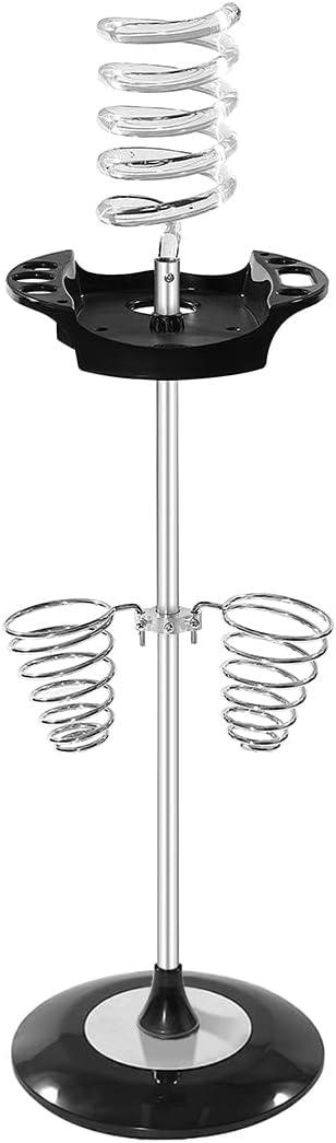 Hair Dryer Stand,Twisty Style Acrylic Top Holder,Hair Styling Appliances with Tray Two Spiral Holders and Heavy Base for Hair Dryer,Flat Iron,Curling Stick,Hair Straightener,Brush (Crystal)