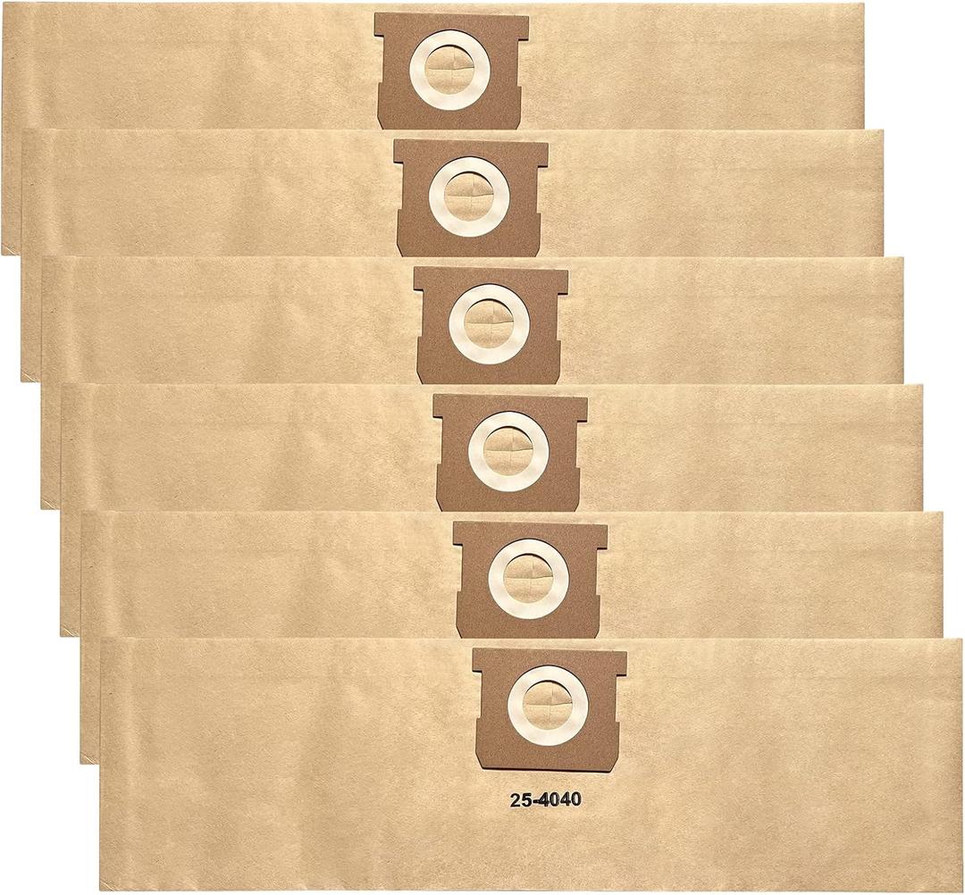 6 Pack DXVA25-4040 Dust Bag-4 gallon Replacement for DEWALT DXV04T 4 Gallon Wet/Dry Vacuum