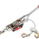5T/10000Lbs Heavy Duty Winch with 3m/10ft Steel Cable, 2 Hooks, 2 Gears - Sturdy Come Along Tool Puller for Farm, Garden, Truck Towing & Heavy Equipment Handling