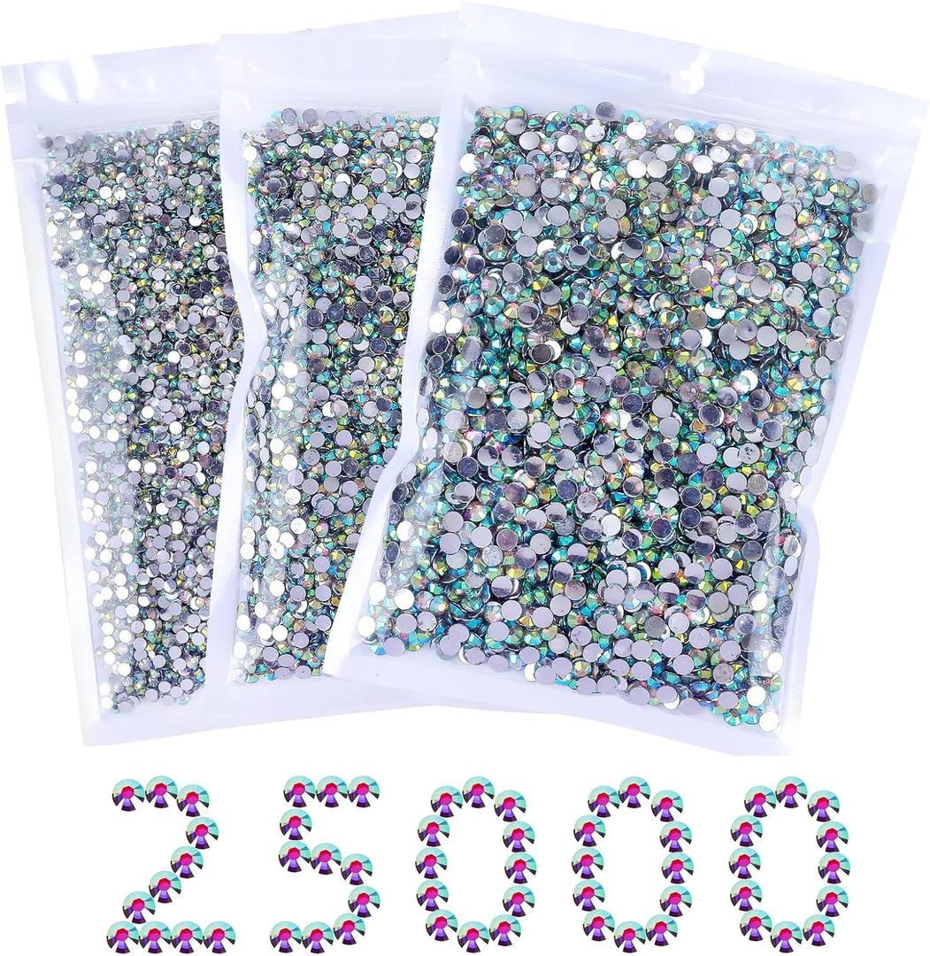 Bedazzling kit, 25000PCS Flatback Rhinestones for Bedazzling, 3mm, 4mm, 5mm