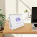 Small Desk Calendar 2026, Small Standing Flip Desk Calendar 2026: July 2025-December 2026, Monthly Planner For Scheduling, Organizing, Home & Office - Purple